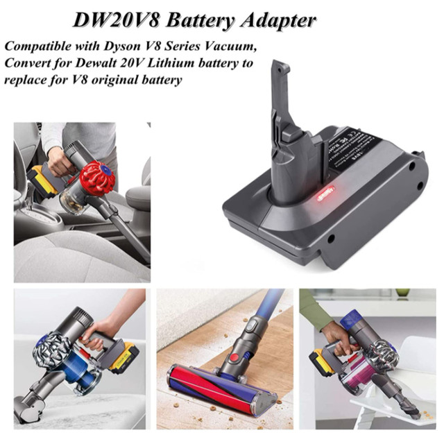 2-in-1 Black+Decker 36V to Dyson V7/V8 Battery Adapter - Powuse