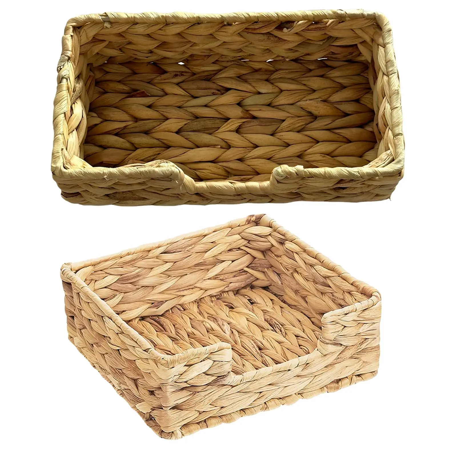 Wicker Woven Basket Toilet Paper Basket for Living Room Shelves Bedroom