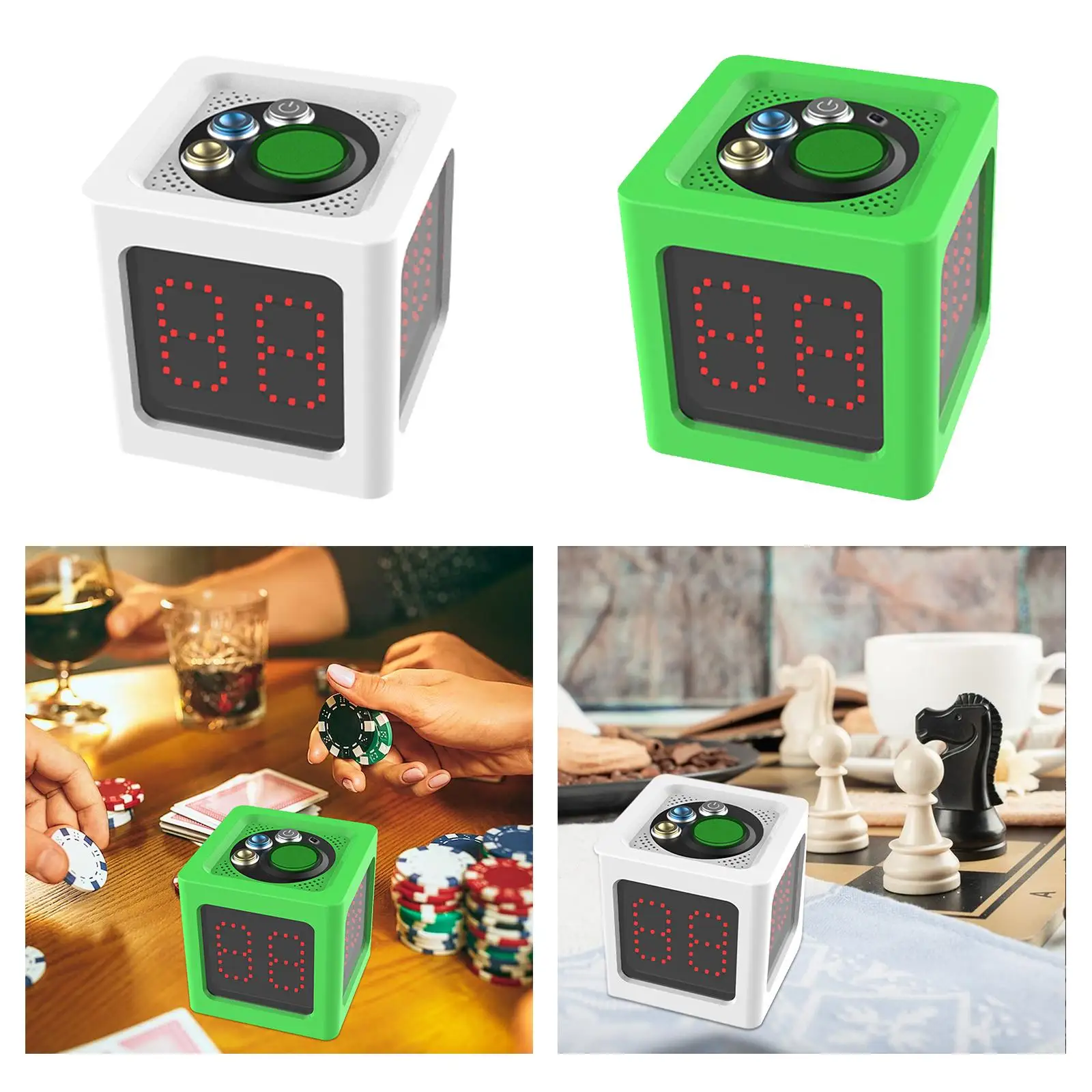 Board Games Timer Professional Chess Clock Timer Countdown Clock Countdown Timer for Player Tournament Weiqi Mahjong Shogi