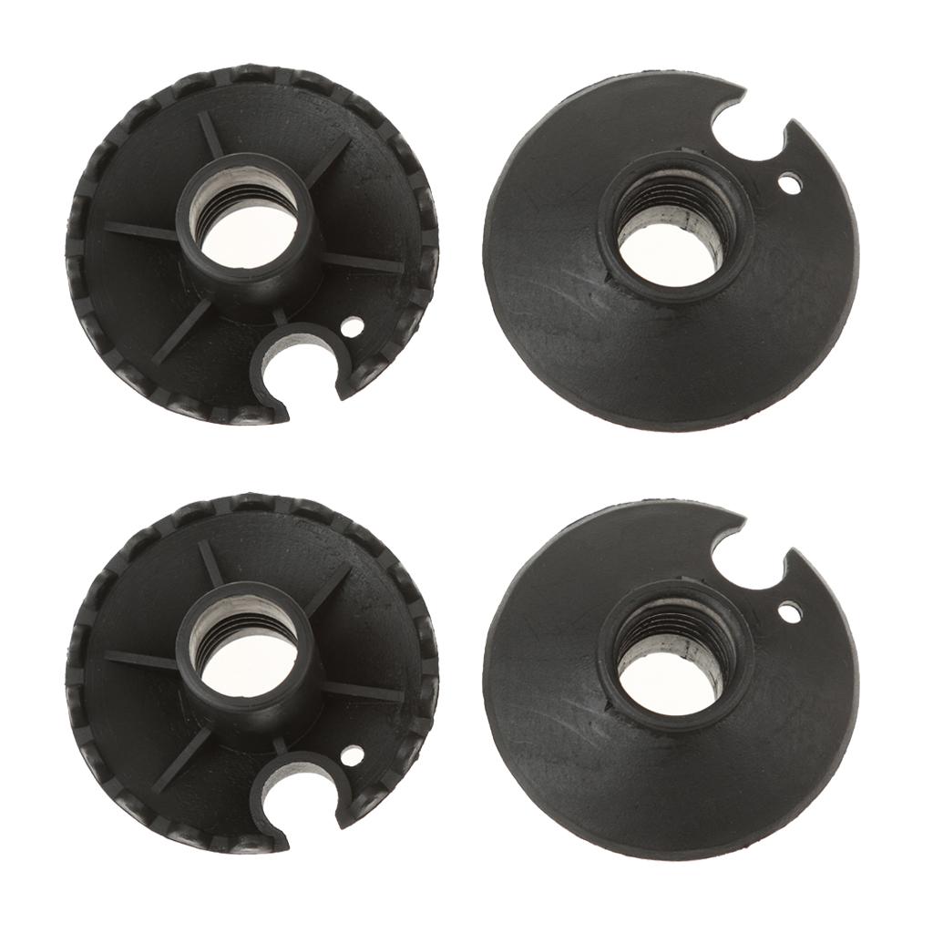 4 Pieces Rubber Buffers Touring Basket With Thread For Hiking Stick Trekking Stick