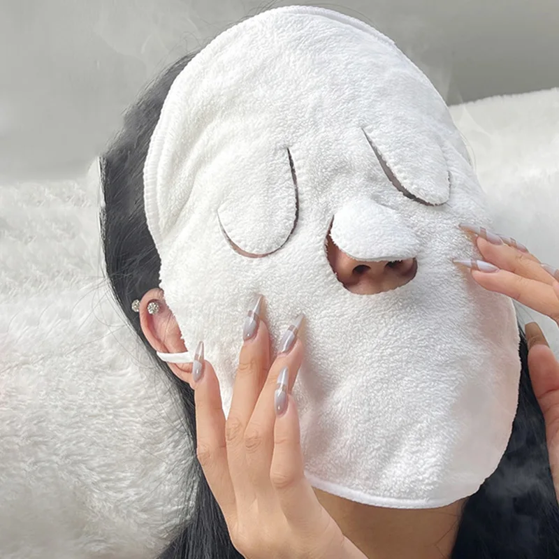 Scd9305e070be49488f4f1f0758b23a6aB Skin Care Mask Cotton Hot Compress Towel Wet Compress Steamed Face Towel Opens Skin Pore Clean Compress Beauty Facial Care Tools