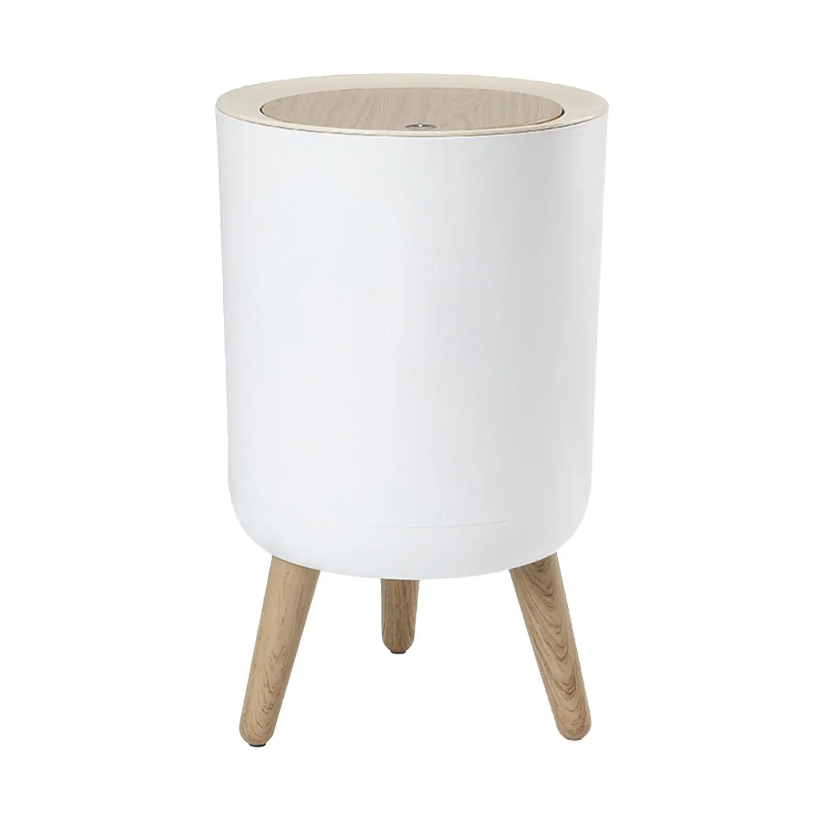 Trash Can Nordic High Foot Dustbin with Press Cover Trash Can Bin for Living