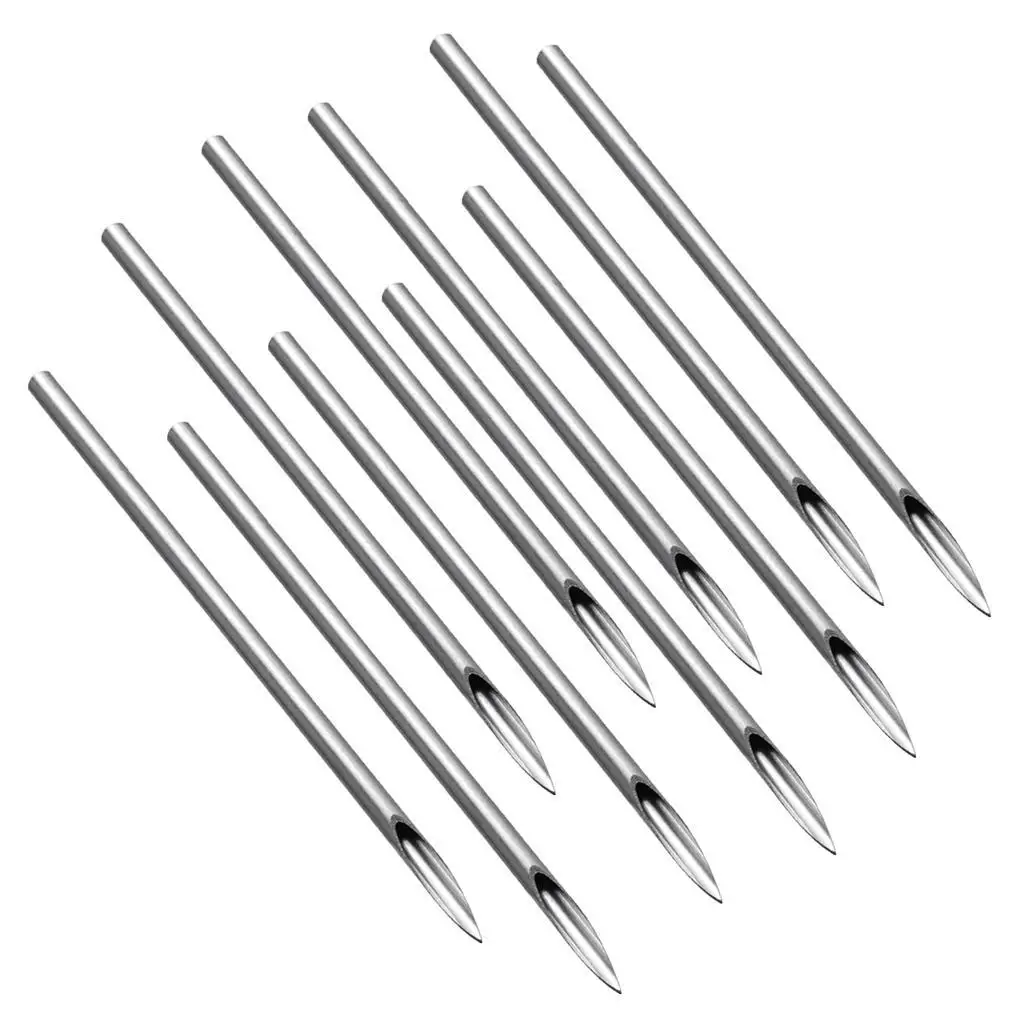 10 Pieces Stainless Steel Sterilized   For Navel Ear Lip 14g