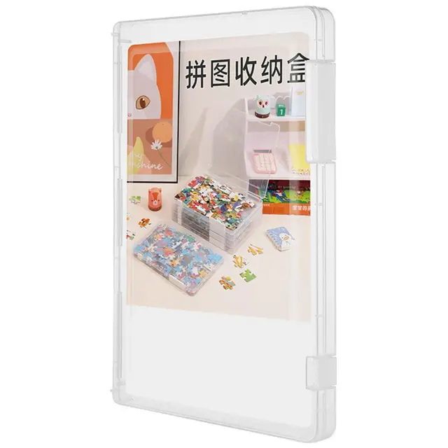 Useful Puzzle Storage Container PP Waterproof Material Puzzle Organizer  With The Cover Transparent Storage Case Holder Storing