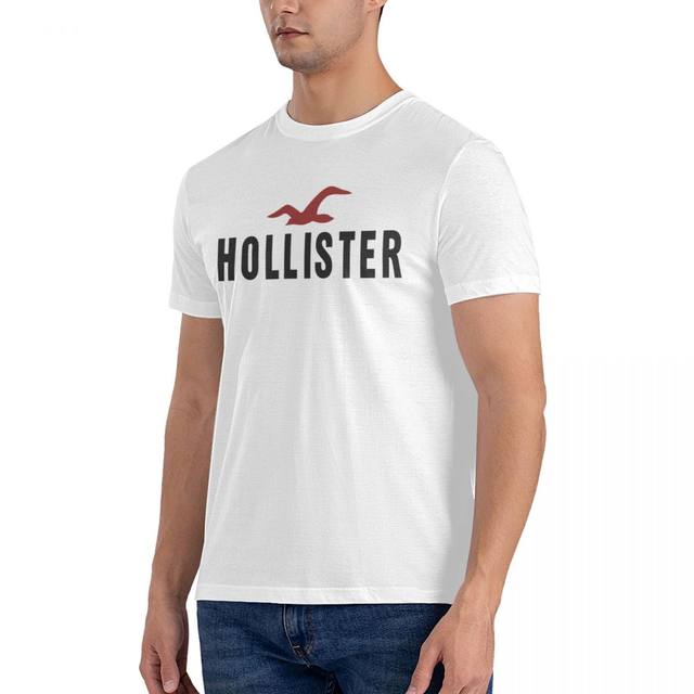 Hollister T-shirt clássico camisetas pretas para homens mens