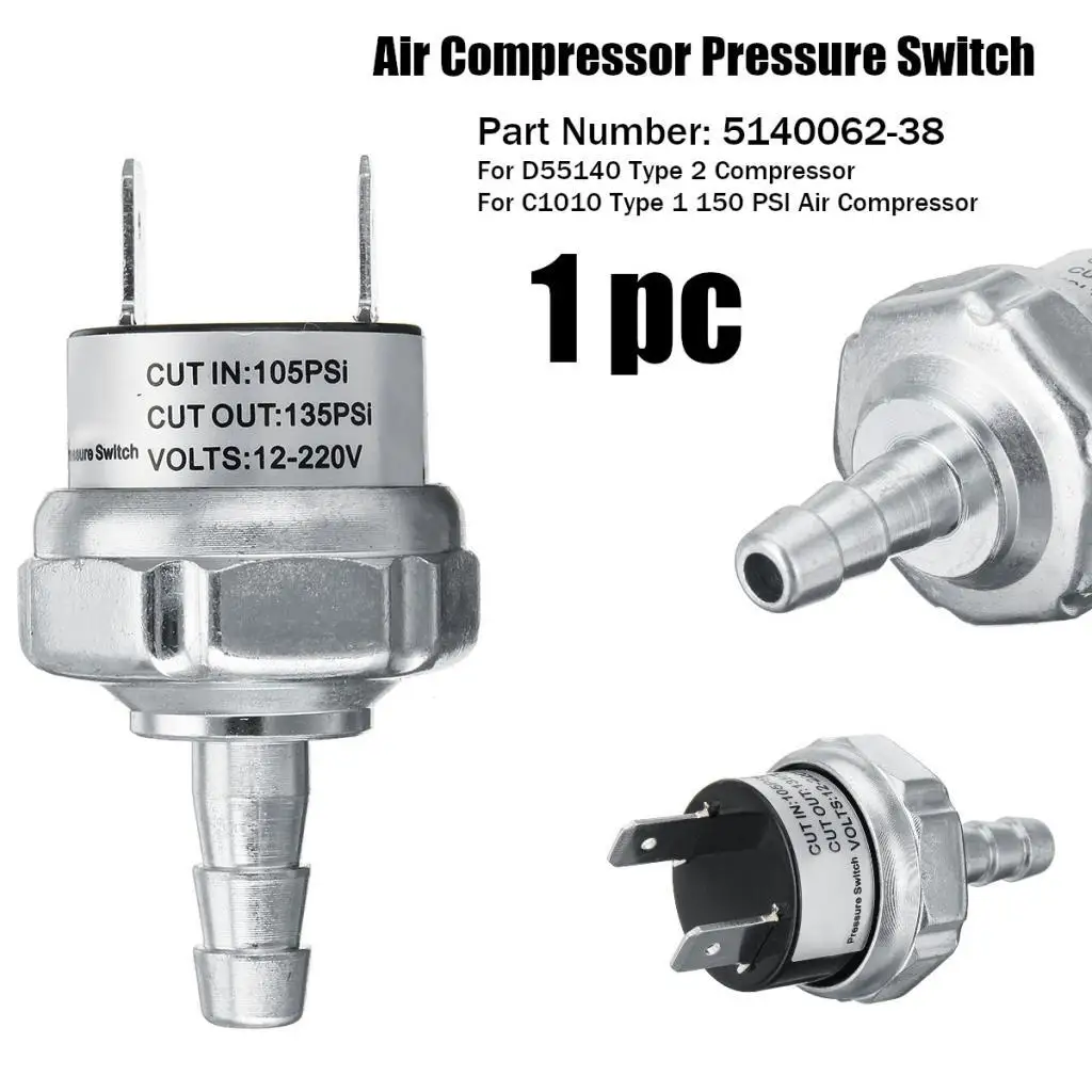 Replacement Air Compressor Pressure Switch 5140062-38 psi NEW Mini