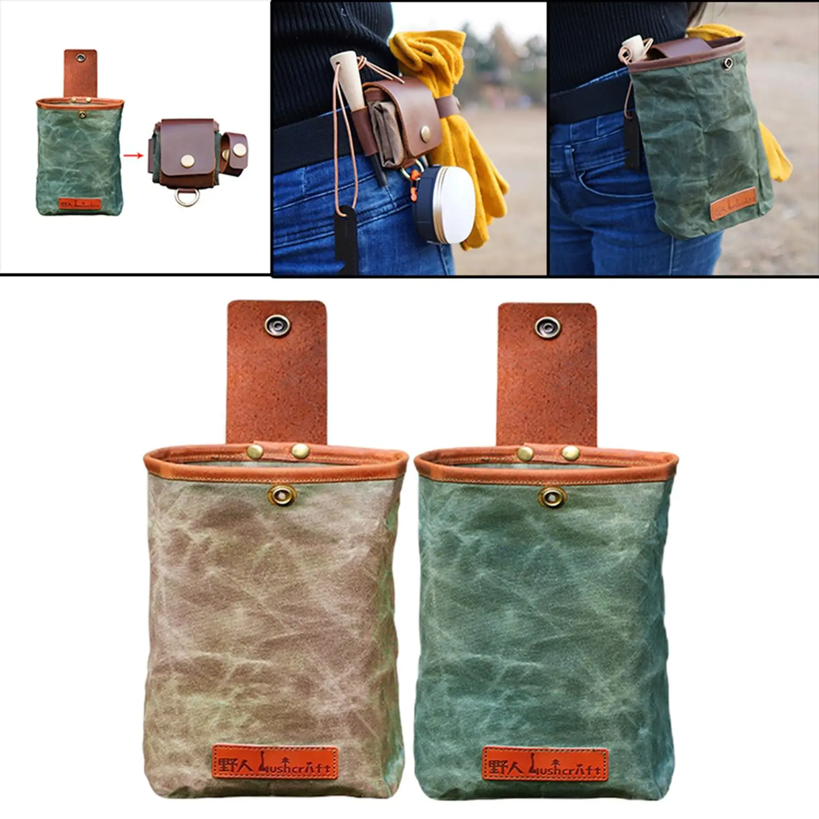 Foldable  Foraging Pouch Waist Bag Gardening Tool Bag Backpack 