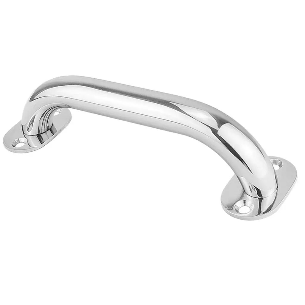 316 Stainless Steel Handrail 15.7 inch Grab Handle Polished for Marine Yacht/RV, Silver