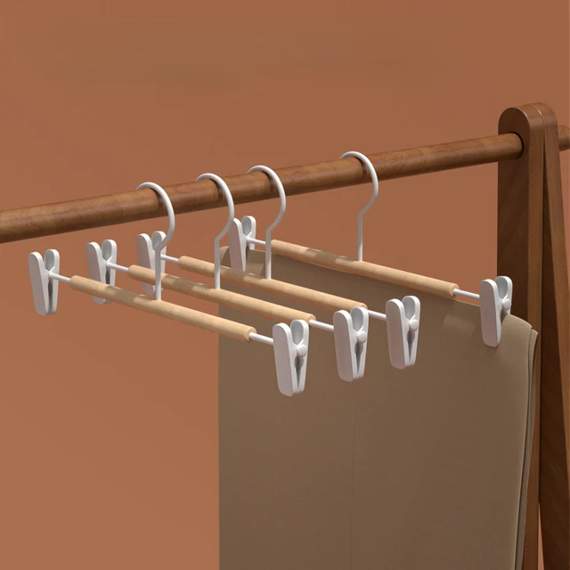 Wooden White Hangers Adult Hotel Clothes Store Cloakroom Wardrobe Suit  Dress Coat Pants Storage Tools Balcony Dryer Support Rack - AliExpress