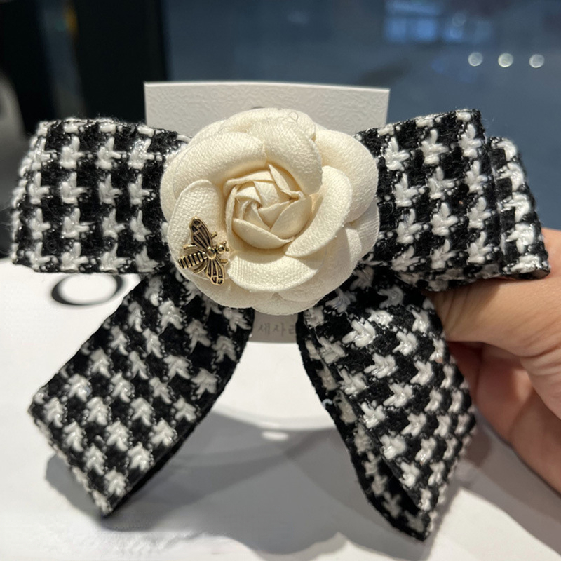 Neue Elegante Stoff Bowknot Haar Clips Kamelie Blume Biene Haar Pins für Frauen Mode Kopfbedeckungen Koreanische Haar Accessoriesi-Remiel – Detail 1