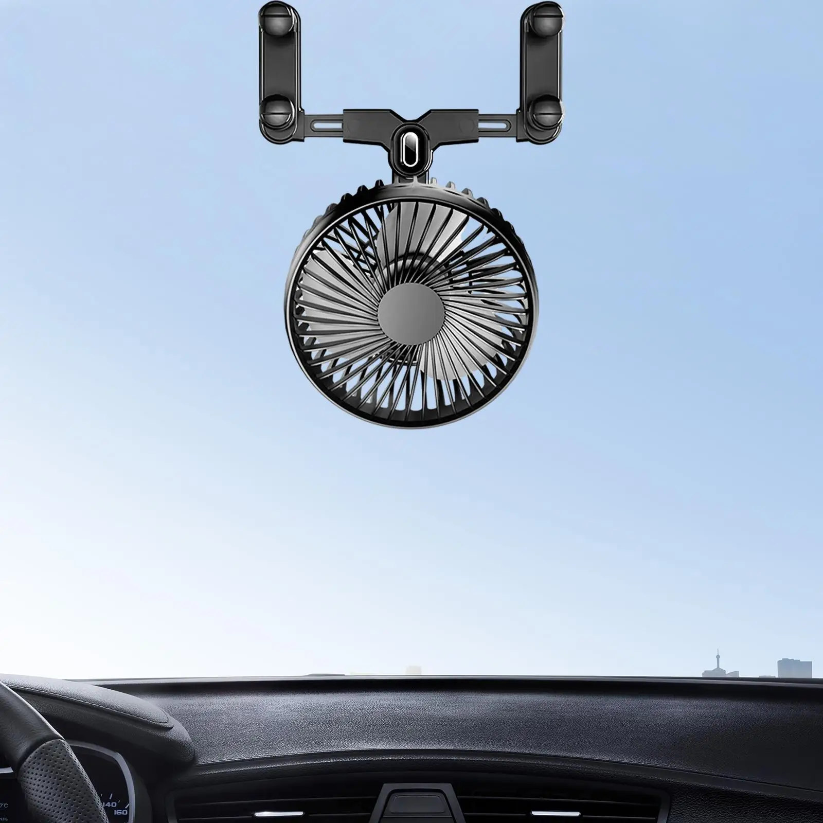Car Fan Auto Cooling Fan Vehicle Portable Low Noise Devices Strong Wind Fan