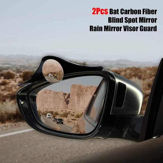 2 Stück Fledermaus Kohle faser Spiegel Blind Spot Spiegel Regenschutz Auto  Regen Augenbrauen spiegel, Spiegel Visier für die meisten Autos LKW und  Geländewagen - AliExpress