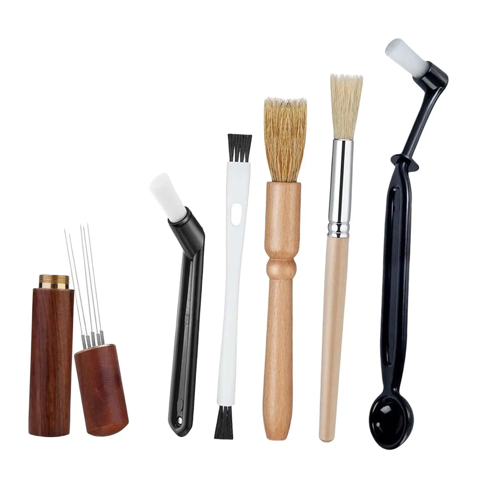 6 Pieces Espresso Brush Nylon Espresso Brush with Handle Coffee Machine