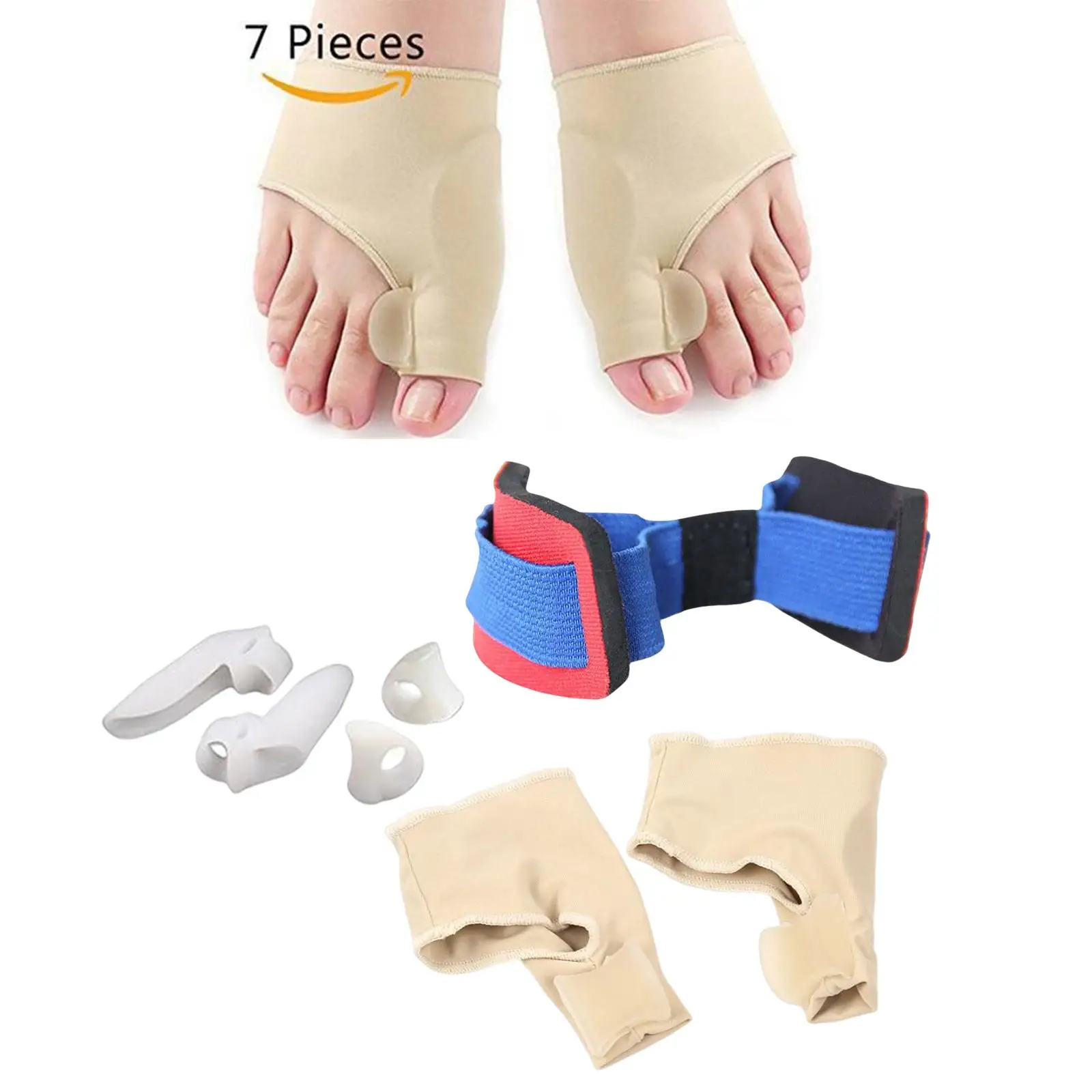 Bunion Corrector Set Men Women Non Slip Soft Gel Straightener Toe Guard Toe Separator Bunion Relief Bunion Pads Sleeves Brace