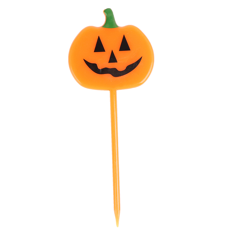 Description Picture 2 of item10pcs/set Cartoon Children Cake Dessert Pick Toothpick Lunch Pick Halloween Fruit Fork Food Fork Bento Lunches Party Decoration