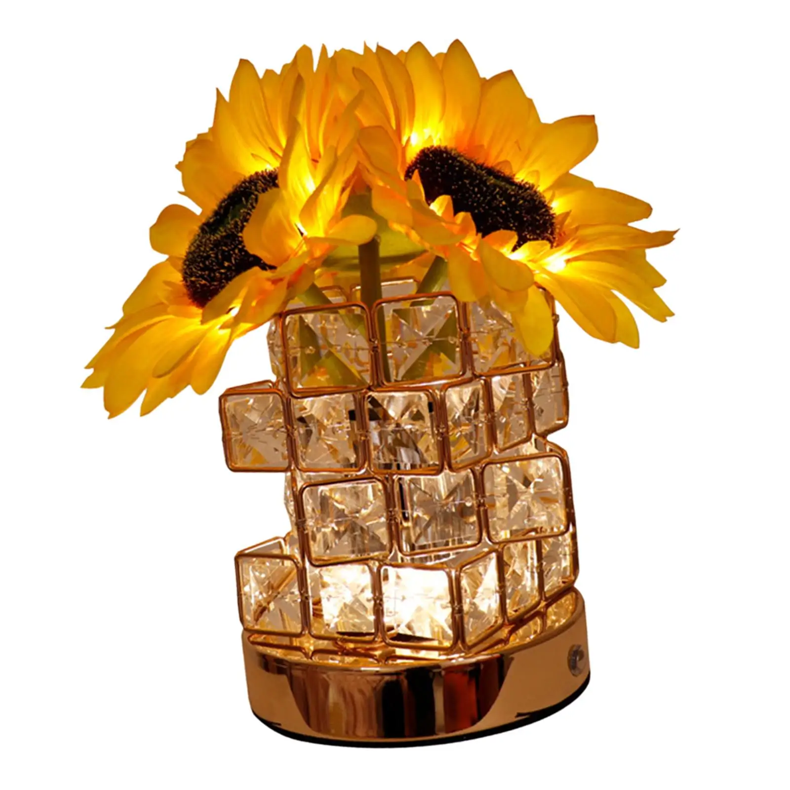 Artificial Flower Lamp LED Nightlight Modern Sunflowers Bedside Table Lamp