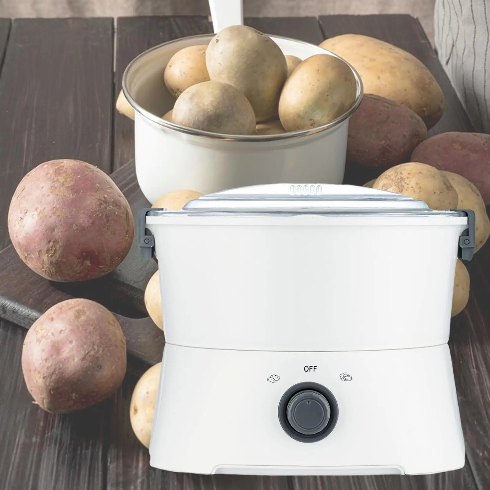 Potato Peeling Machine Household Multipurpose Vegetable Dryer Automatic Potato Peelers for Kitchen Partys Camping Hotel Picnic