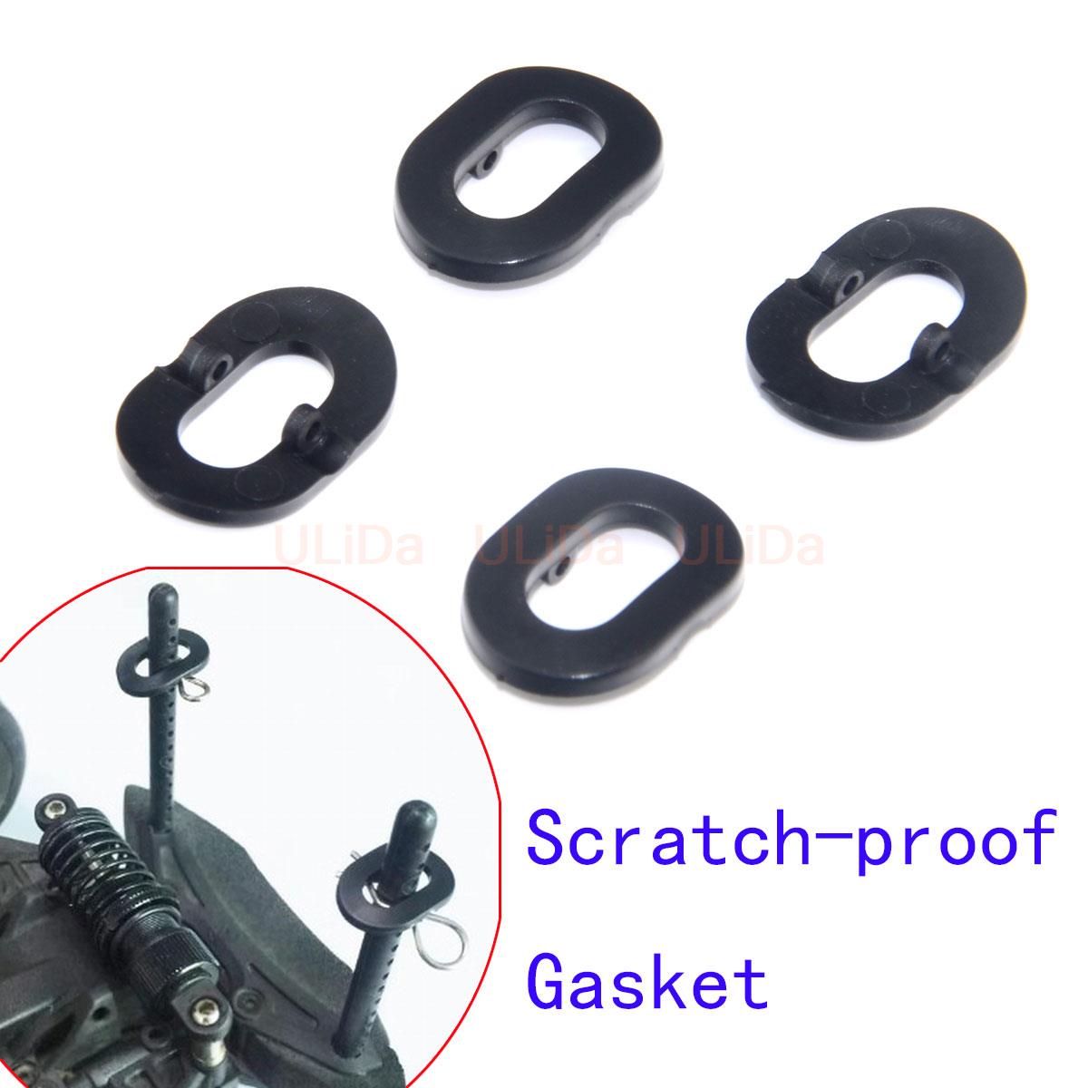 4 Stück Auto-Karosseriesäulen-Abstandshalter, kratzfeste Dichtung für TAMIYA, Sakura, HSP usw. 1:10 1/10 RC-Autoteile – Detail 1