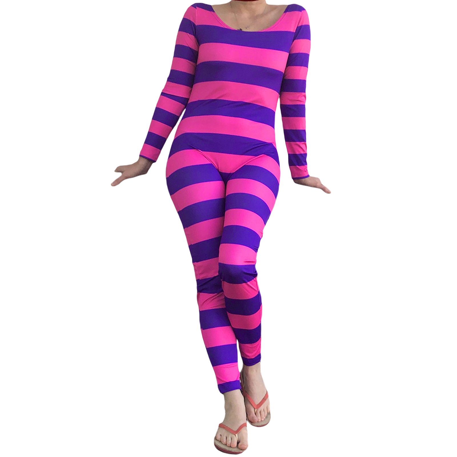 2023 feminino cheshire gato halloween traje rosa