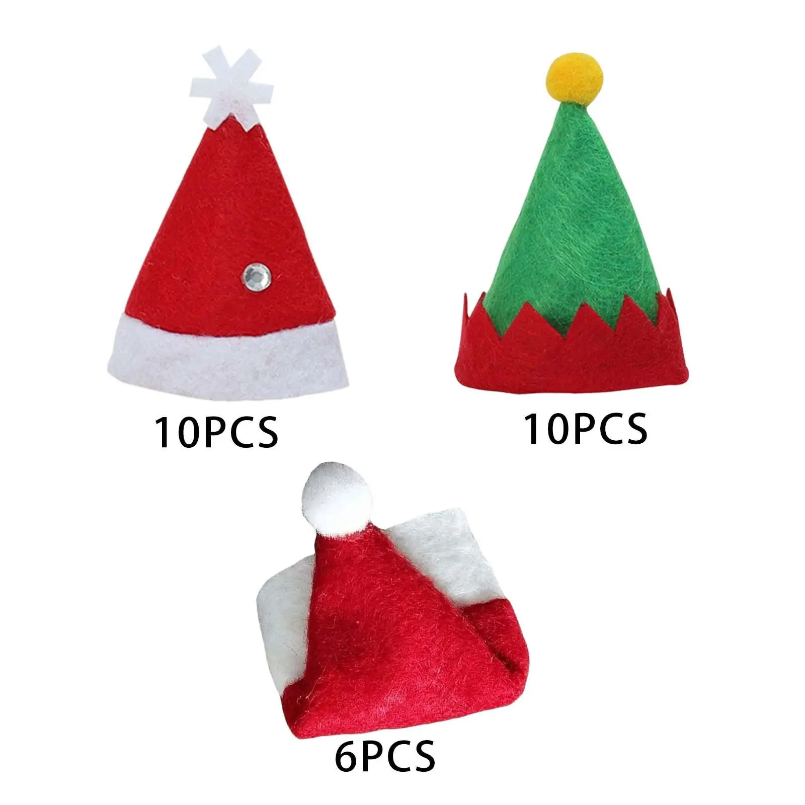 Mini Christmas Hat Lollipop Candy Cover Cap for Table New Year Gift Party Decoration