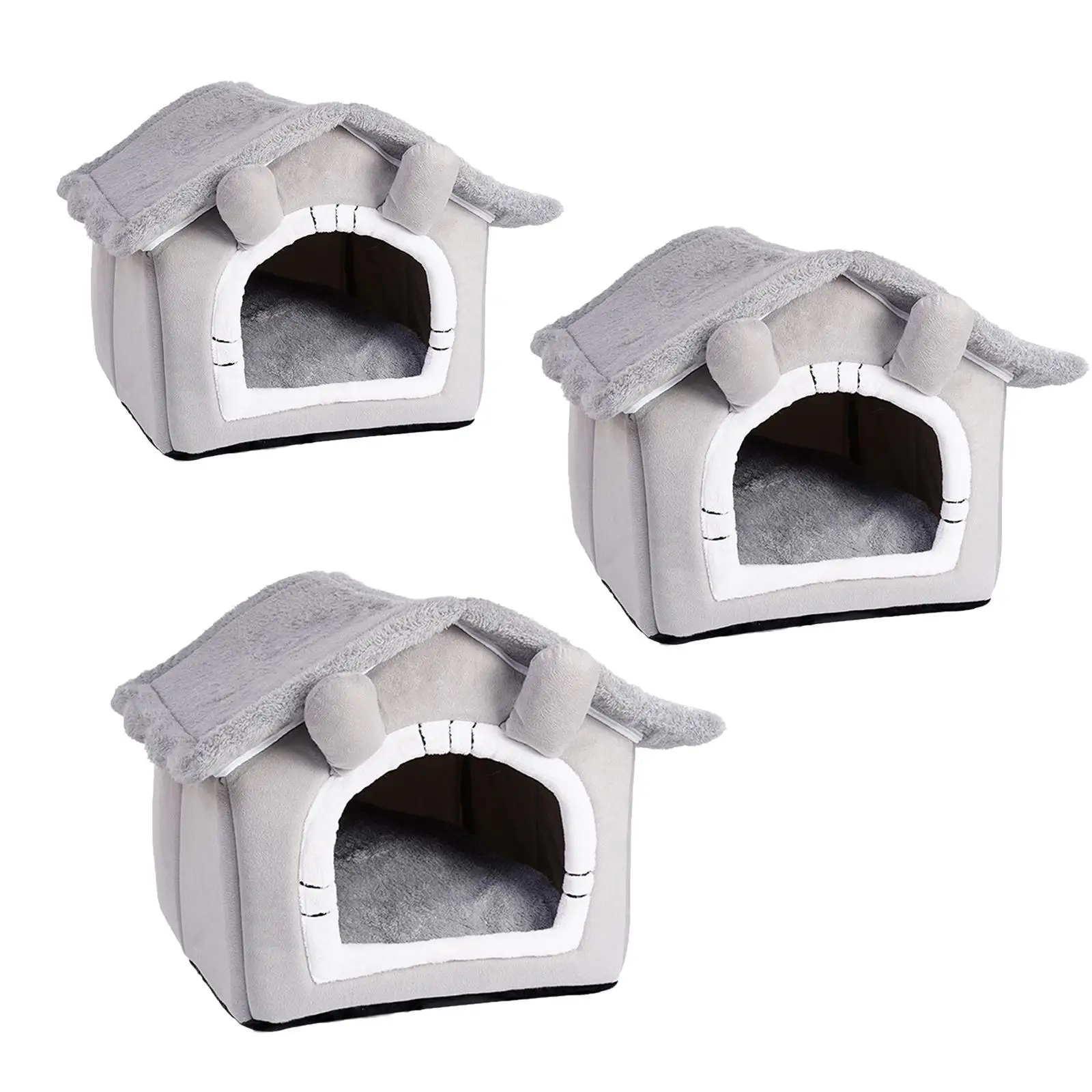 Bed Sleep Kennel Cozy Nest Removable Cushion Winter Warm