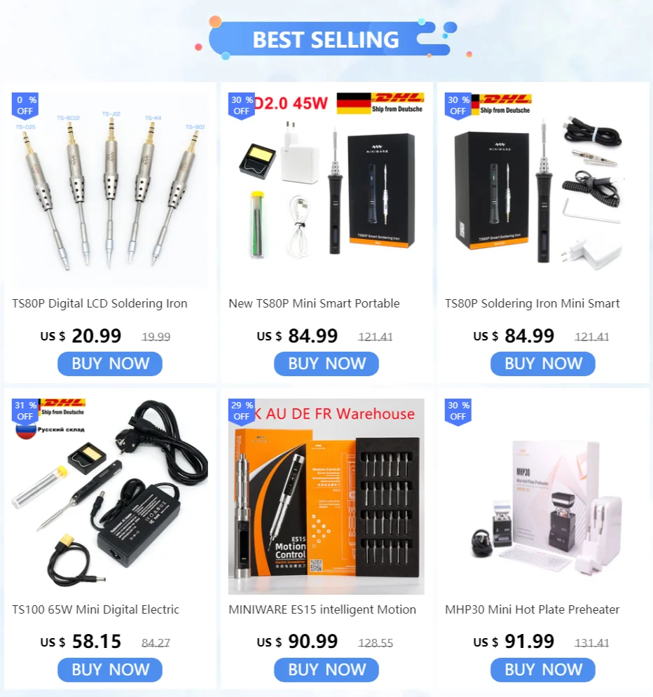 soldering iron station New TS80P Mini Smart Portable Digital Soldering Iron Tool Adjustable Temperature OLED Display With B02 Iron Tips QC3.0 PD2.0 45W cheap stick welder