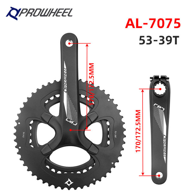 Prowheel 110bcdロードバイククランクセットチェーンリング4腕ボルト4700 5800 53 39t TRP721C 6800 9000  R3000 105