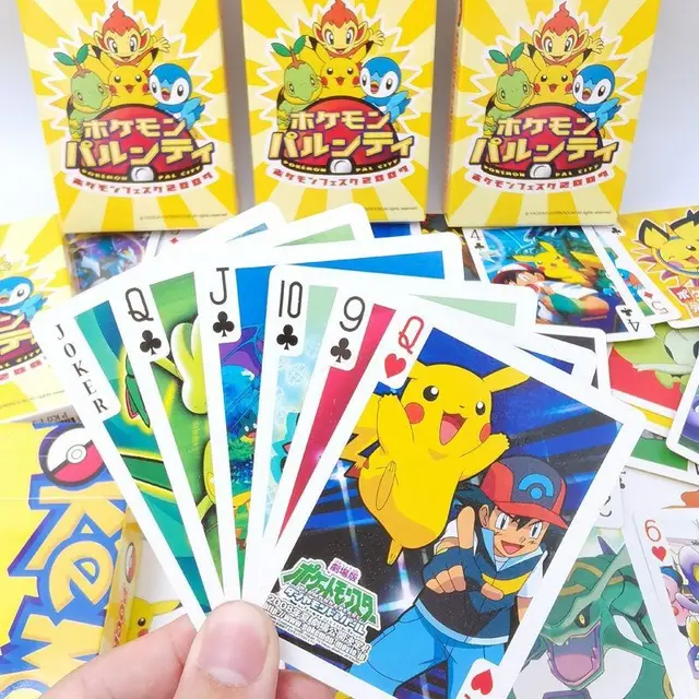 TAKARA TOMY Pikachu Pokemon Xiaozhi One Hundred Thousand Volts Anime Online  Game Peripheral Poker Board Game Solitaire - AliExpress