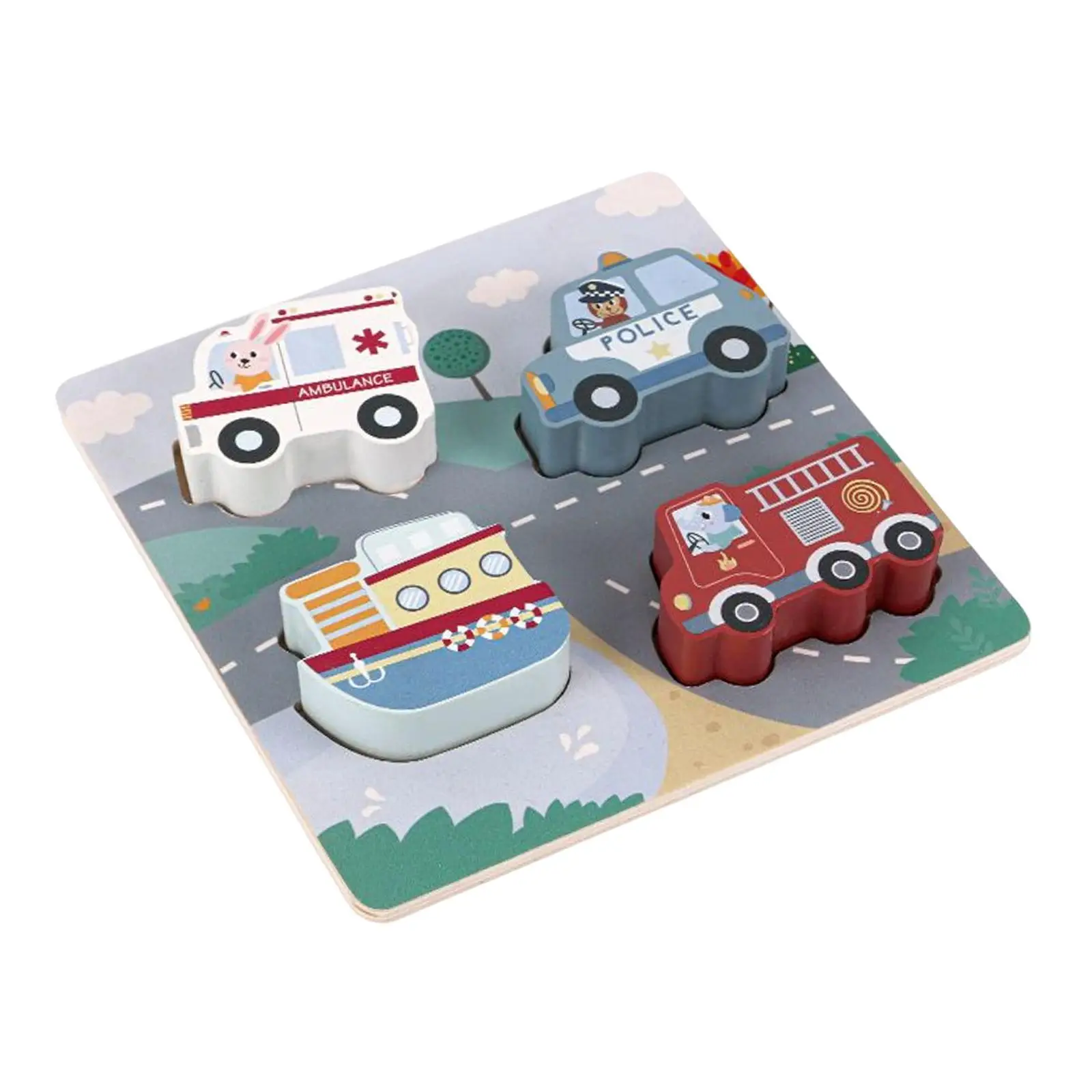 Traffic sound Education Shape Puzzle Color Recognition for Travel