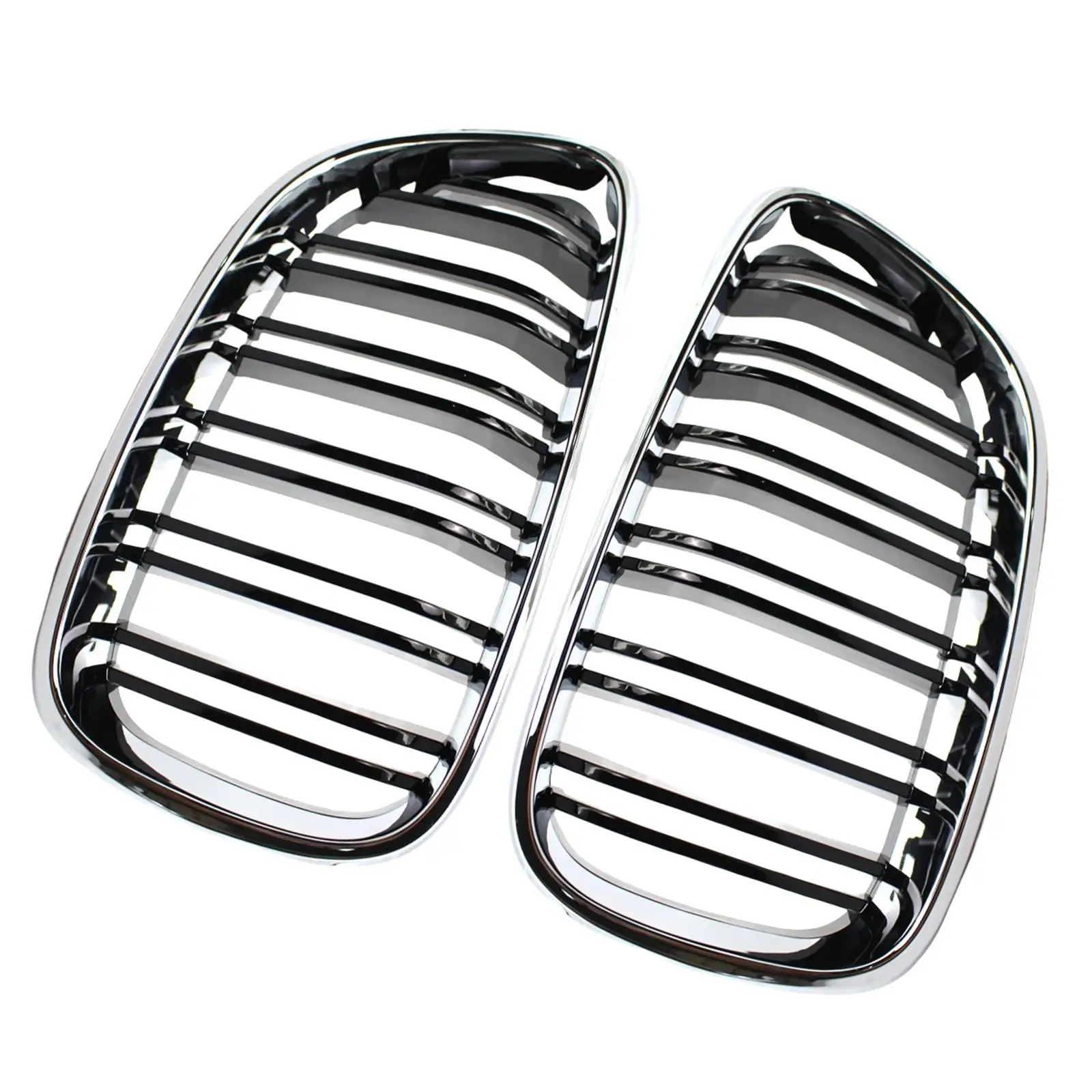 1Pair 51137295524 Dual Slat Front Grilles 51137295523 Frame for  F87 M2 Accessory Automotive High Performance