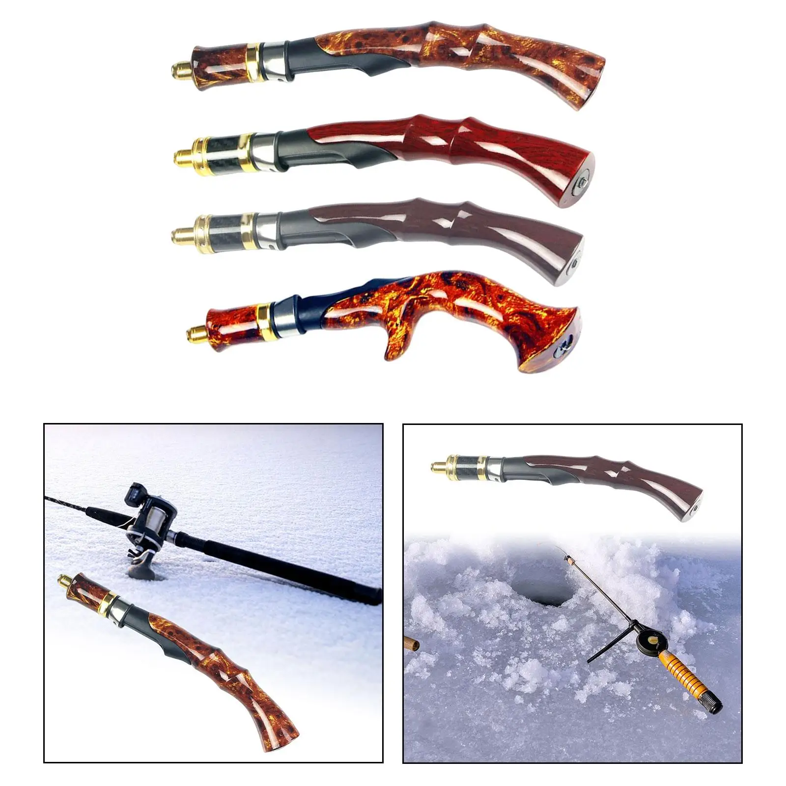 Ice Fishing Rod Handle Rods Change Replacement Winter Fishing Pole Handle Rod Repair Non Slip Fishing Accessories