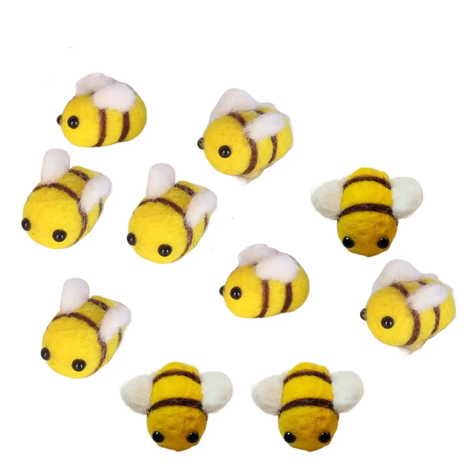 10 Pieces Bumble Bee Ornament DIY Crafts for Christmas Hair Accessories