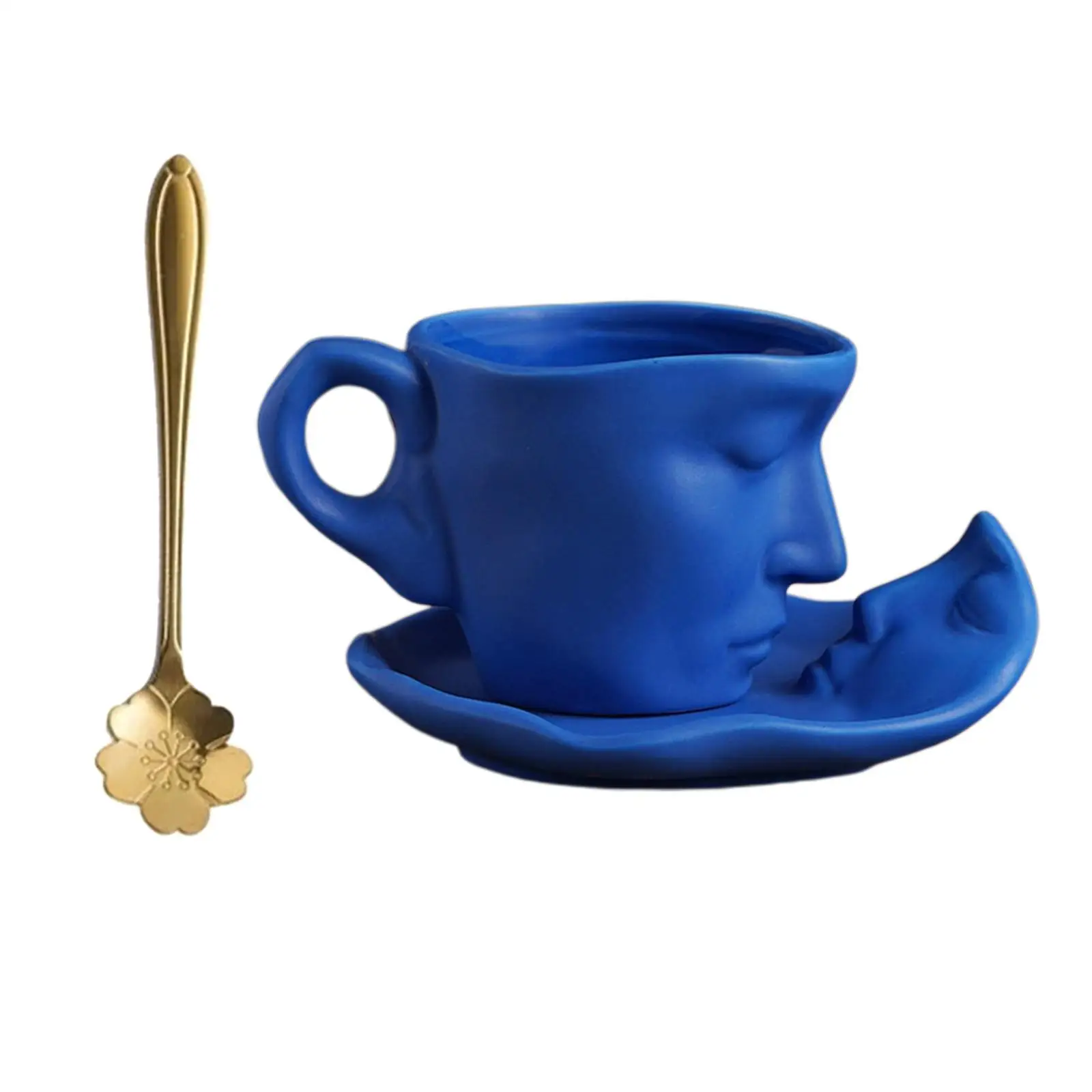 3D Human Face Kissing Mug Novelty Morning Cup Tea Mugs Table Arts 260ml for