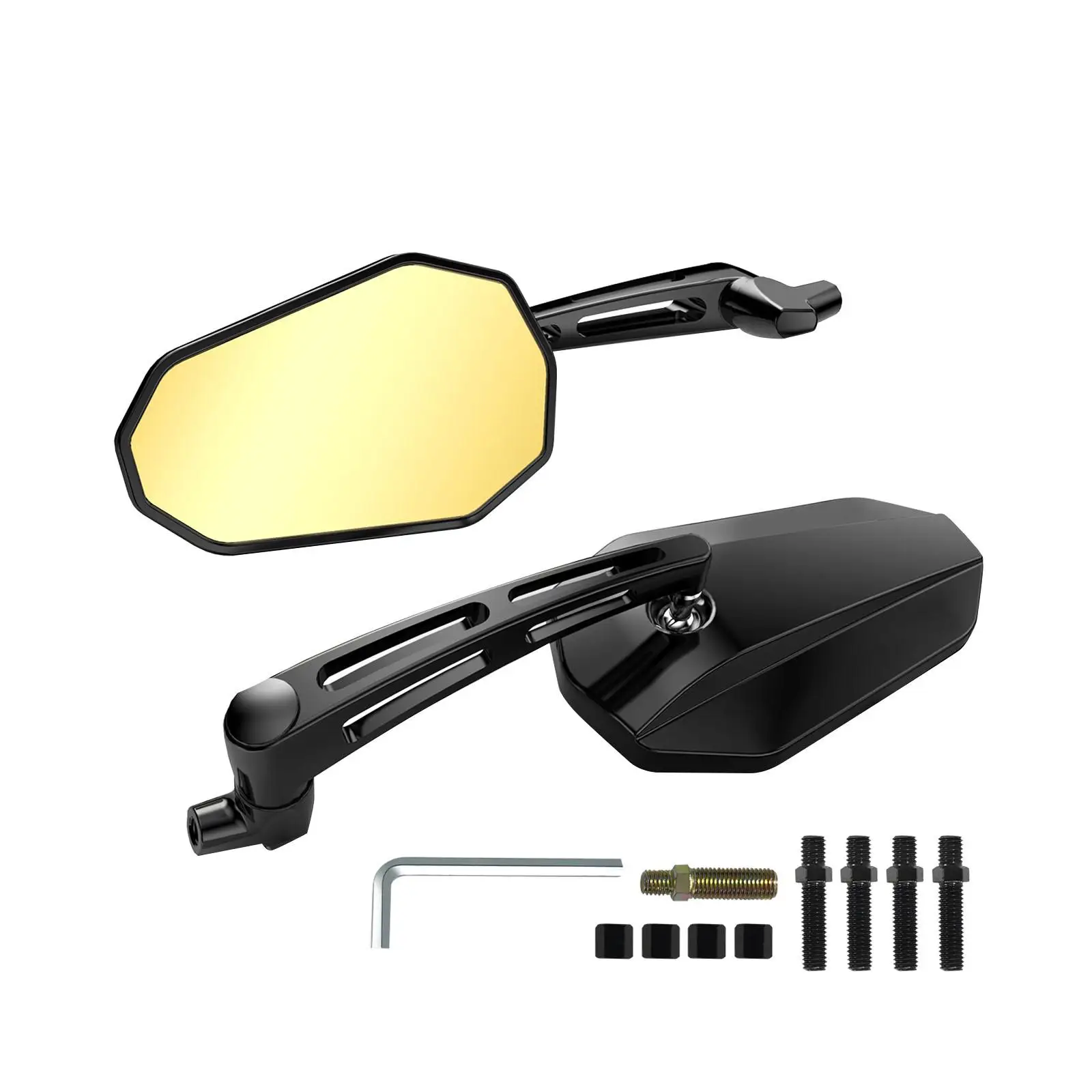 Motorcycle Rearview Mirror Reflective Practical Rearview Side Mirror Left and
