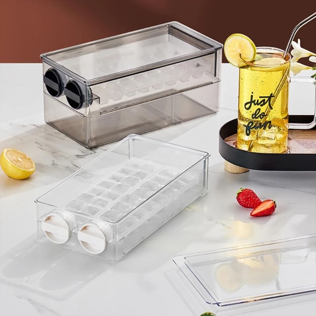 Ice Cube Tray With Lid Bin Ice Cream Tools Ice Cube Maker For Freezer With  Cover Container Easy Release Large Ice Mold Maker Perfect For Cocktails  Whisky From Qualitylife_888, $17.38