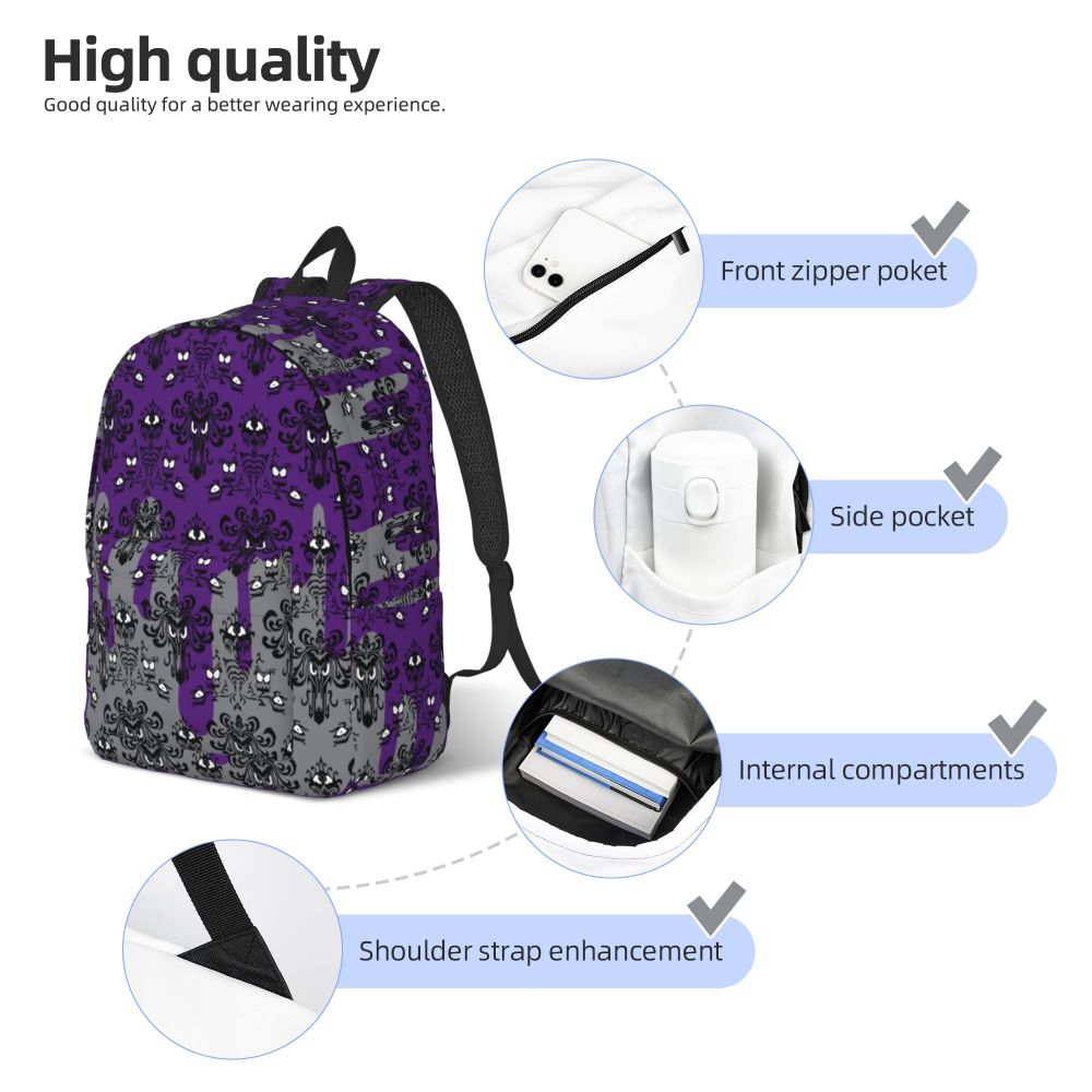 Canvas Backpack para homens, escola, estudantes universitários