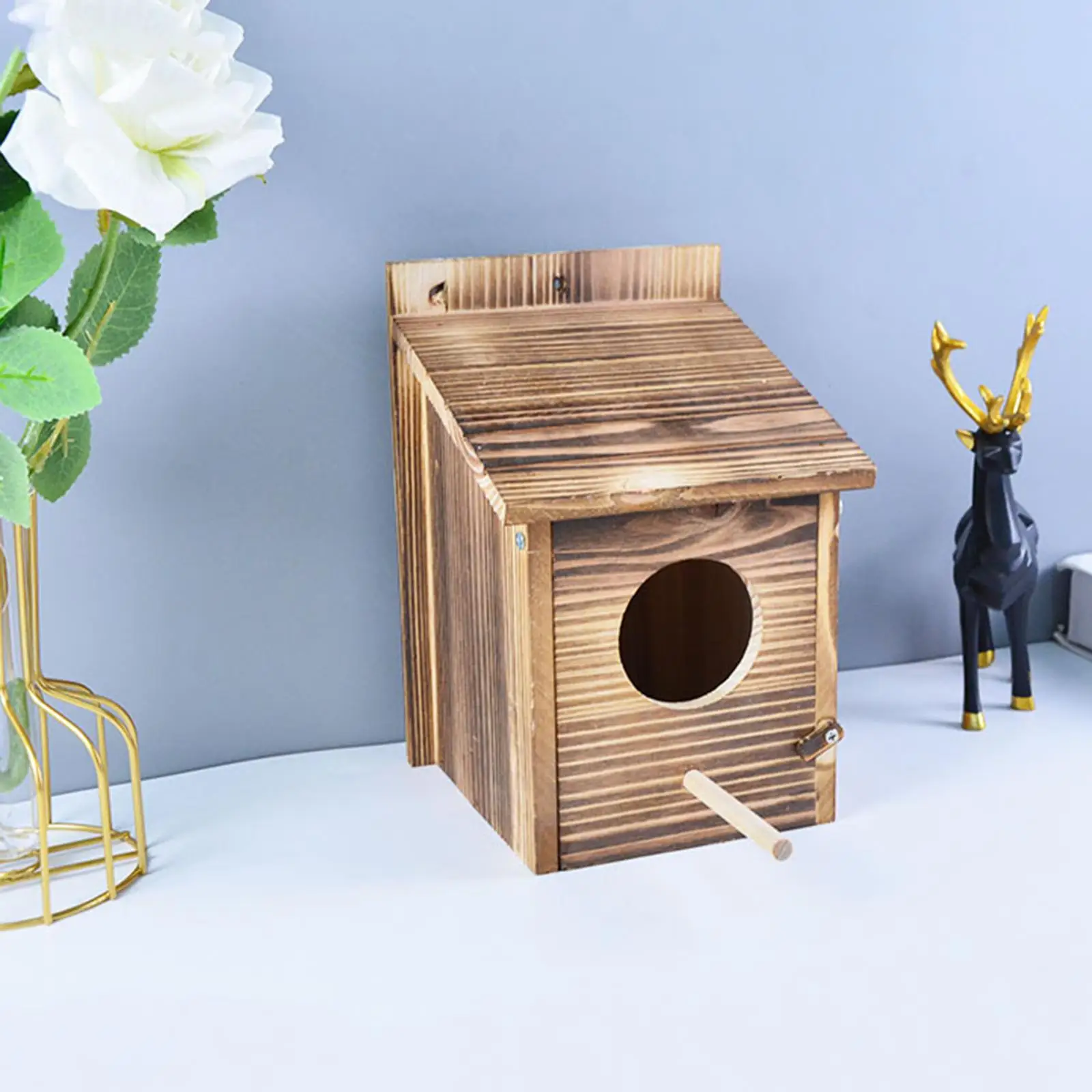Wooden Bird Nest Box Bird House for Sparrows Great Robin – Ready Assembled