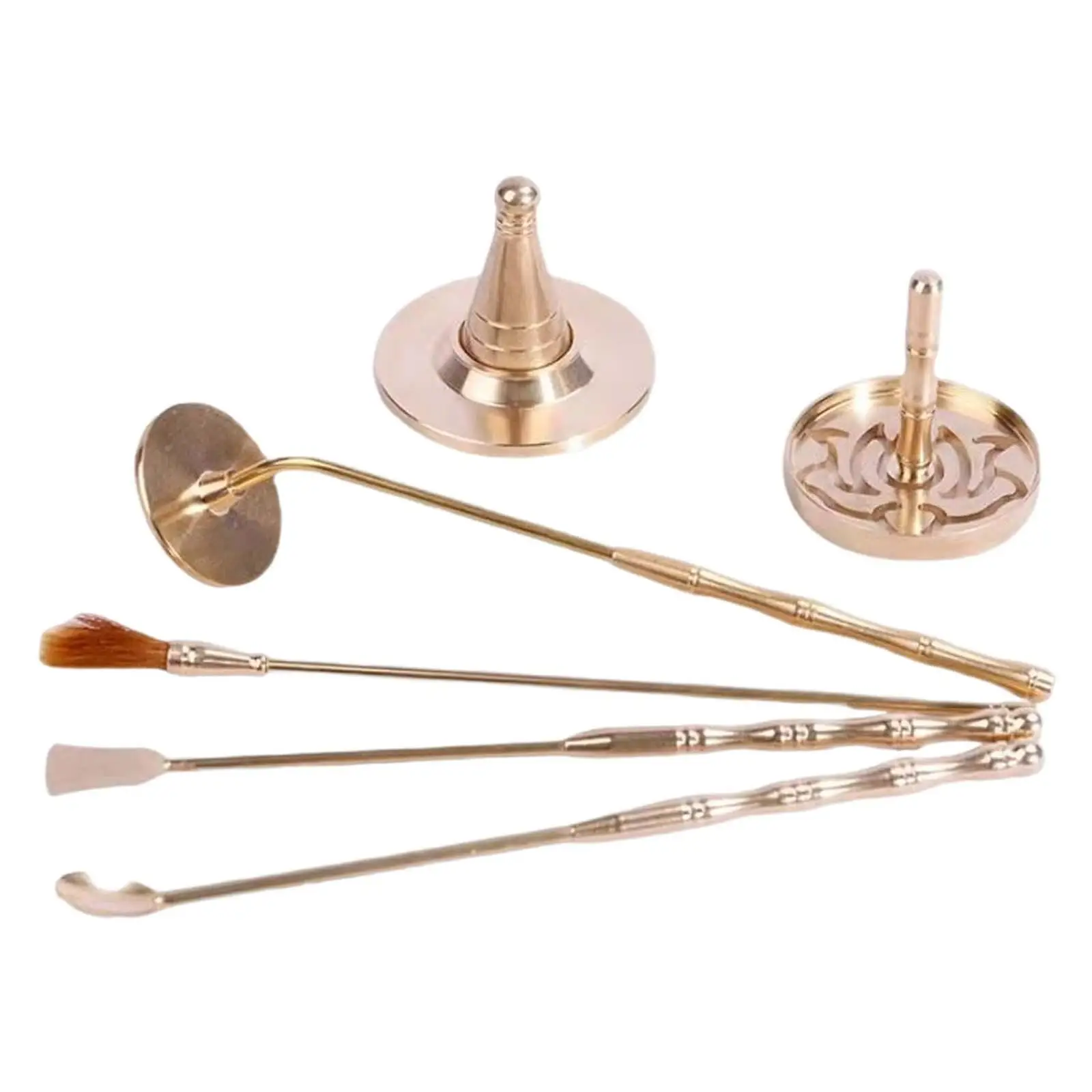 6x Copper Incense Burner Censer Tool Set DIY Incense Shovel Incense Spoon