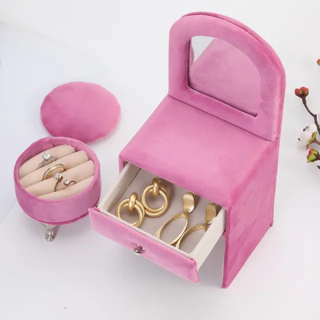 Joyero, estilo fresco y simple pendientes de niña placa joyero pendientes  anillo caja de almacenamiento de joyería multifunción (un color) :  : Ropa, Zapatos y Accesorios