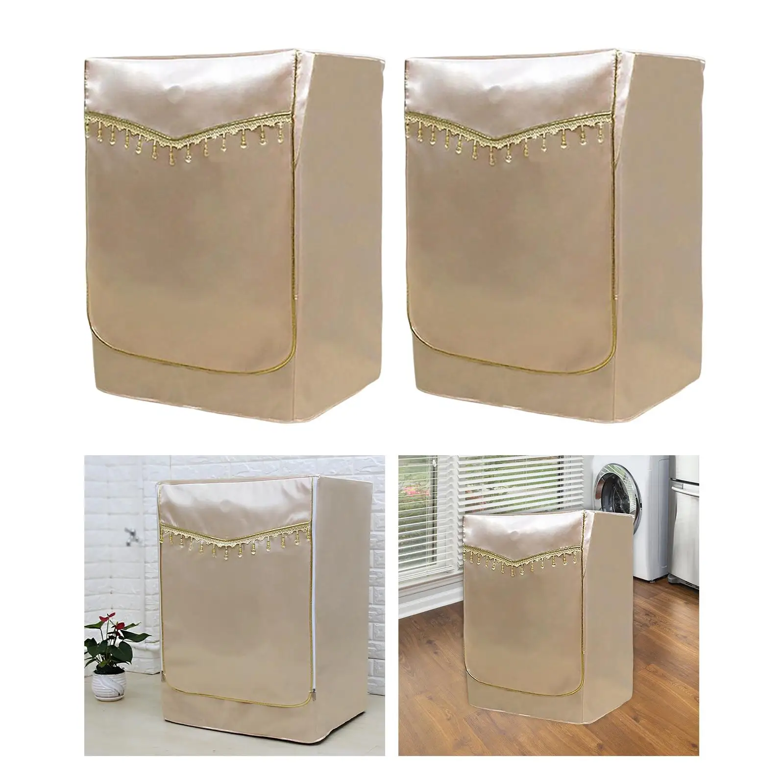 Waterproof Washing Machine Cover Anti Aging Dustproof Dryer Cover for Front Load Washer Dryers Outdoor for Moist Area 4 Covers