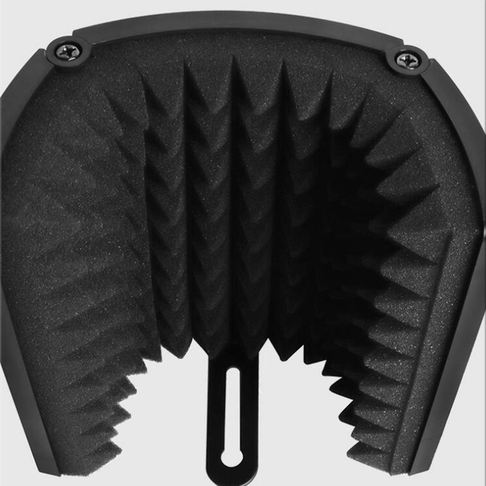 Microphone Screen with Stand Adjustable Mic Sound Dampening Foam