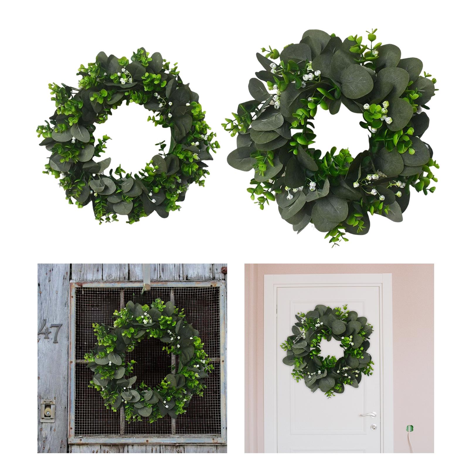 Eucalyptus Wreath Wall Hanging Green Leaves Wreaths Celebration Home Decor