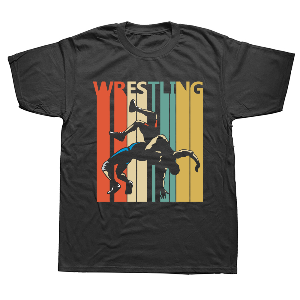 Vintage Wrestling Geschenk klassische lustige Geschenk T-Shirt Top T-Shirts Tops T-Shirts für Studenten Wrestler Baumwolle Urlaub T-Shirt Streetwear – Detail 2