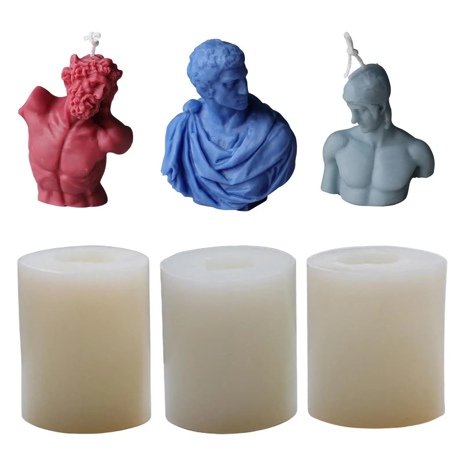 Portrait Human Candle Molds Silicone Casting Candle Making Soy Wax Soap Mold