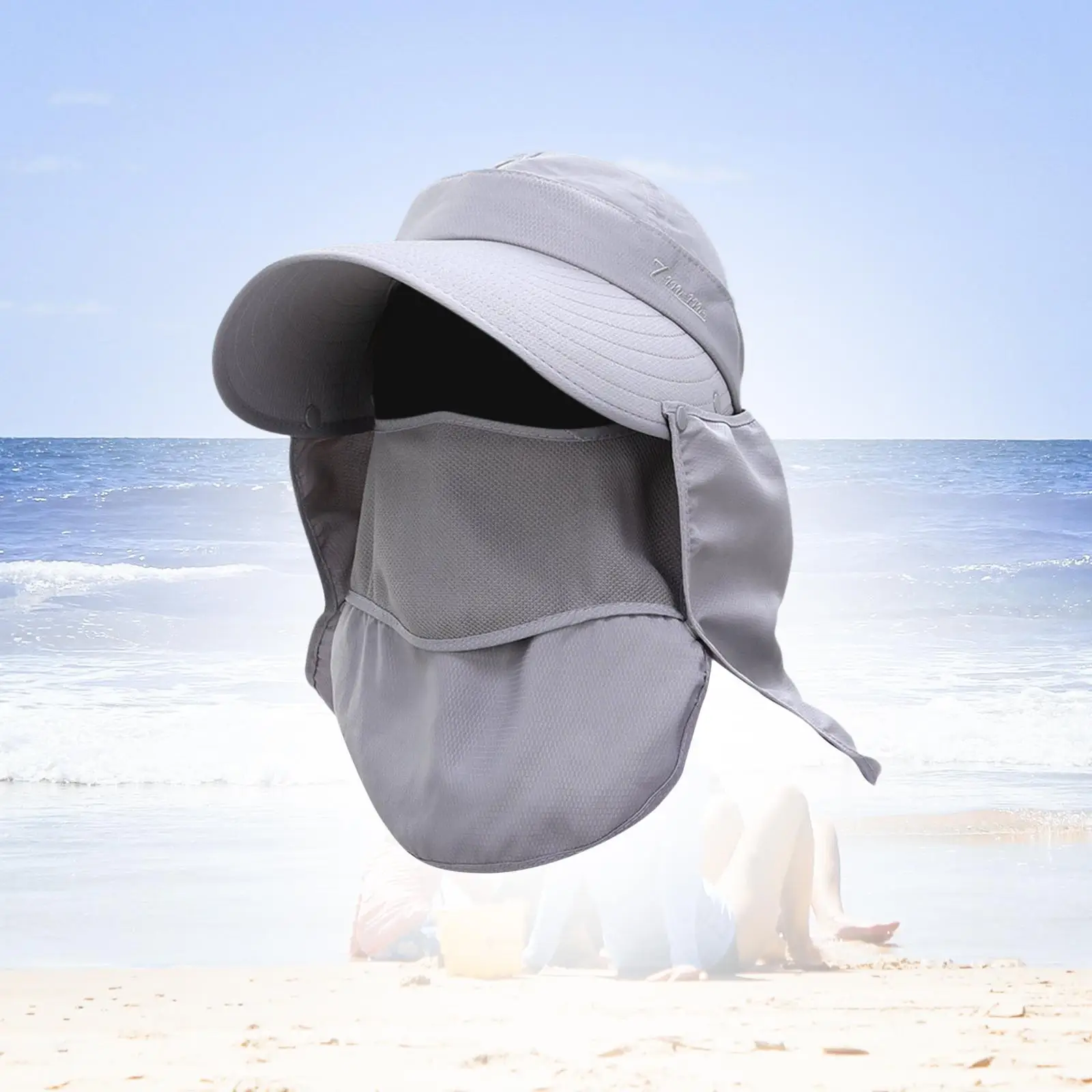 Face Scarf Cover with Removable Neck Flap Cover Windproof Strap Sun Protective Sun Protection Face for Gardening Beach Hunting