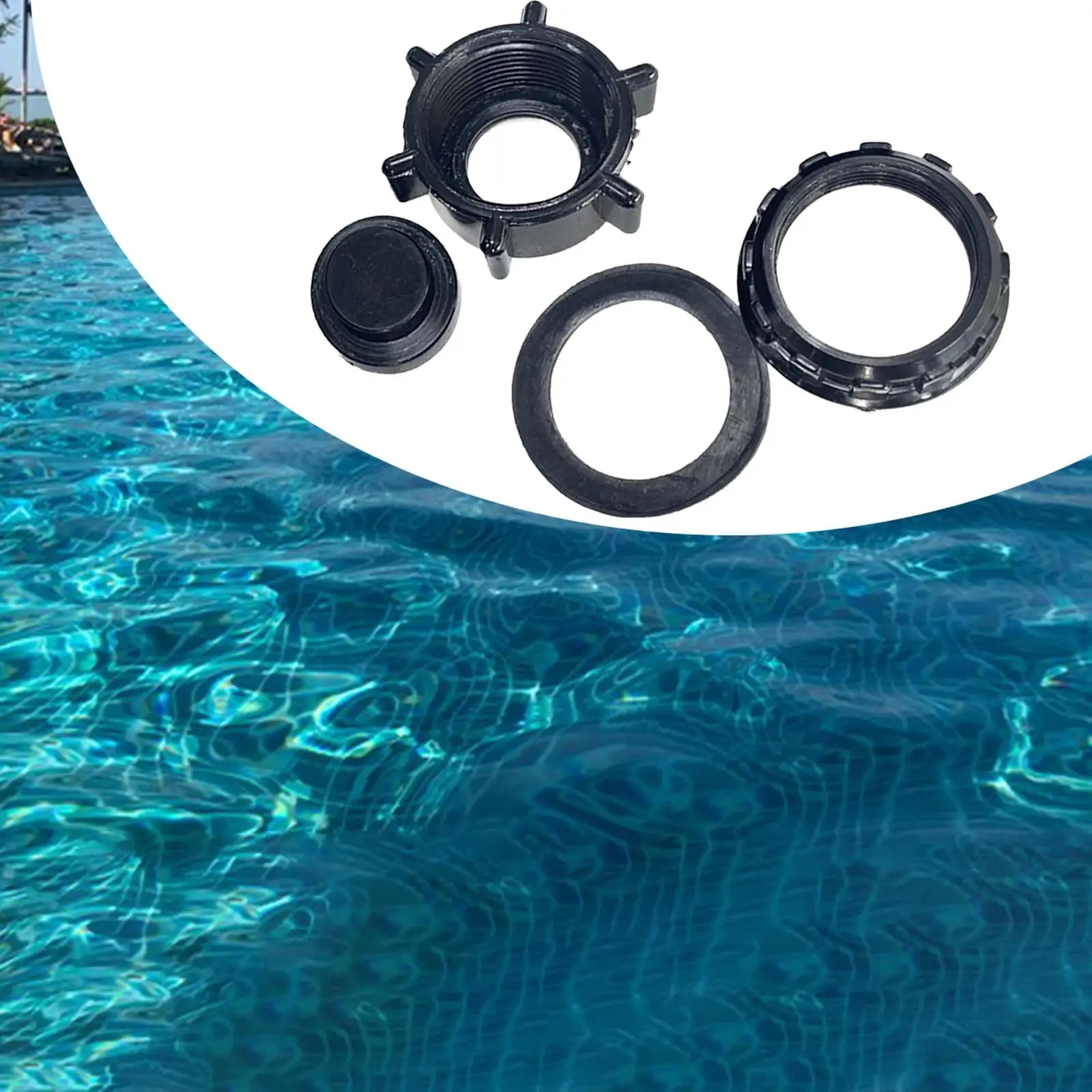 Sand Filter Drain Plug Assembly Fitting Water Drain Set Drain Valve for Swimming Pool Sand Tank Sand Filter Pumps Accessories