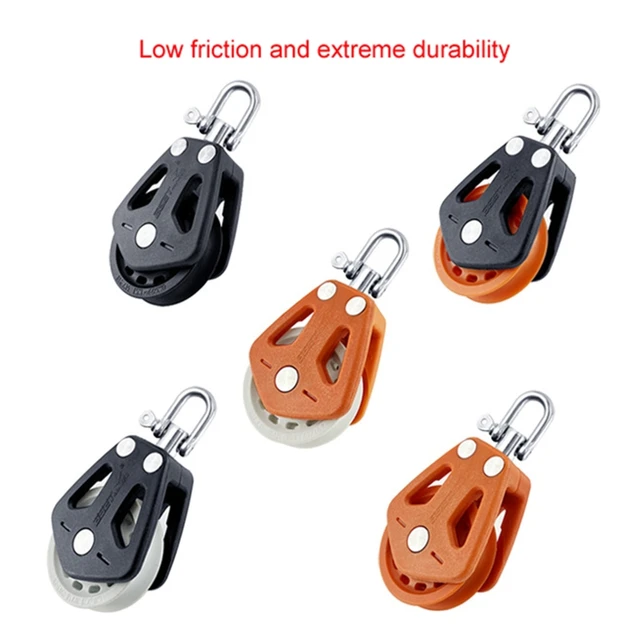 HEASOME Lifting Cable Pulley Block Hoisting Swivel Hook 304 Stainless Steel  M50 Wire Rope Hooks for Hanging Heavy Duty Heavy Duty Pulley Stainless