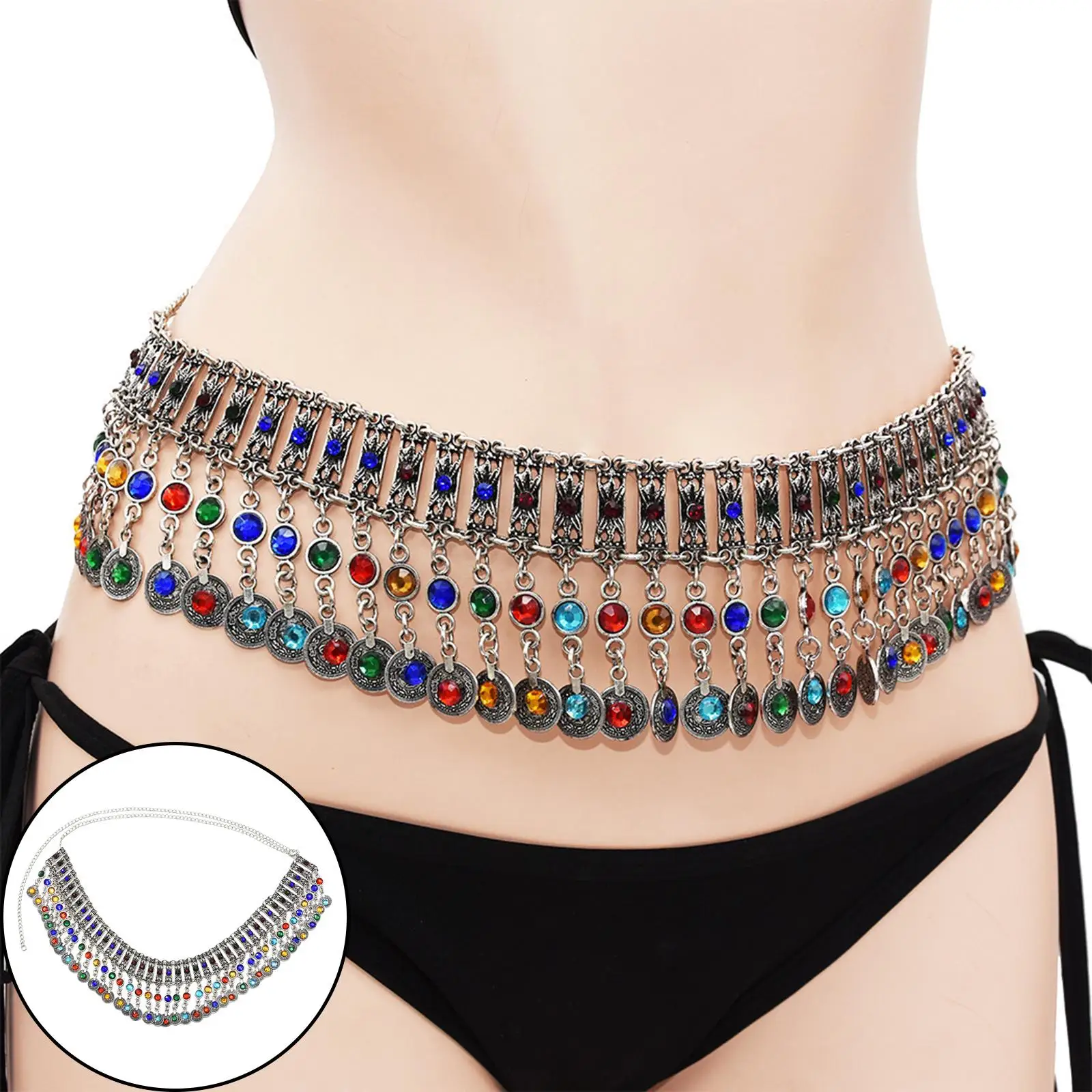 Waist Chain Ethnic Belly Dance Chain Body Jewelry Waistband Accessory