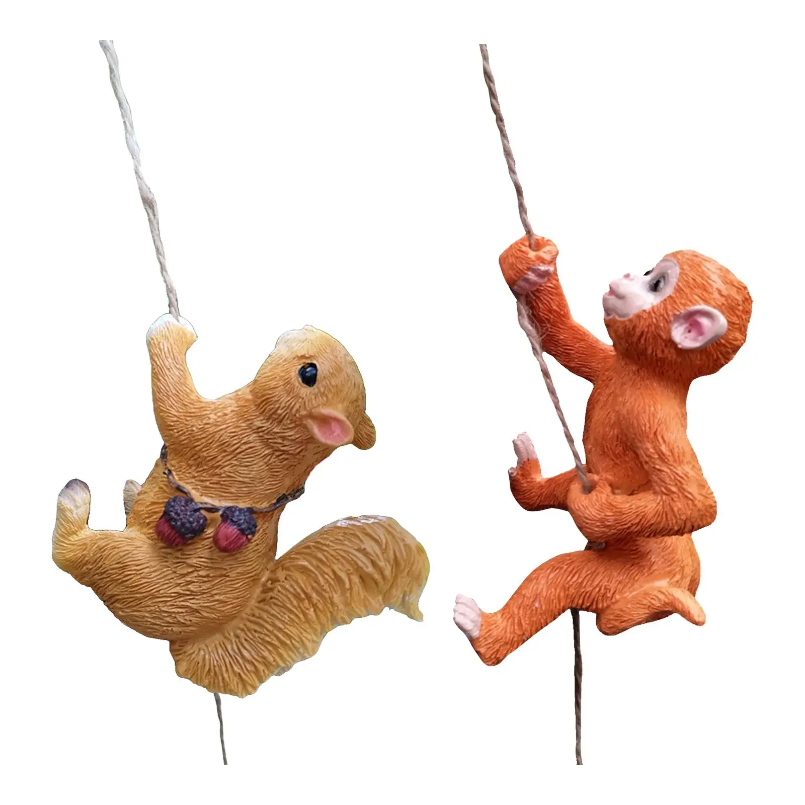 Climbing Animal Figurine Plant Pot Hanger Hanging Ornament Resin for Patio Fence Tree