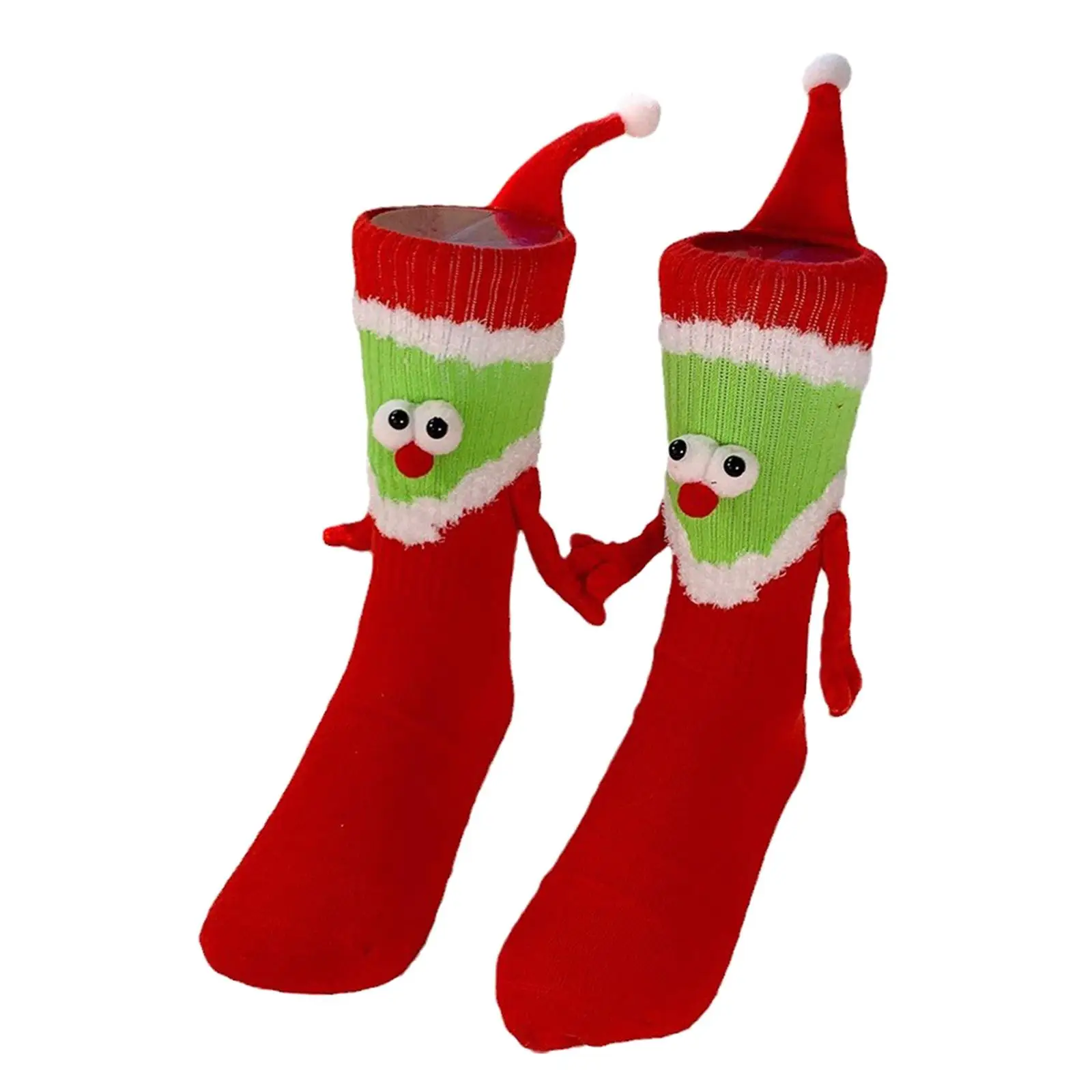 Christmas Hand in Hand Couple Socks Soft for Daily Travel Outdoor and Indoor